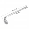 Uxcell Lug Wrench For Jack L Type Hexagon 21mm Slotted End Socket Repair Tool