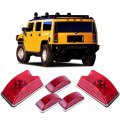 Ocpty Marker Lights 5pcs Cab Light Red Roof Running Covers For 2003-2009 Hummer H2 Sut Suv