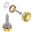 10pcs Screw Covers Caps Brass Dome Mirror Screws Decorative Cover Nail Fasteners For Sign Advertising Hardware Construction 