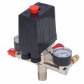 Air Compressor Pressure Valve Kit Vertical Switch Manifold Regulator 90a 120psi Adjustable Control With Gauges Fittings Set