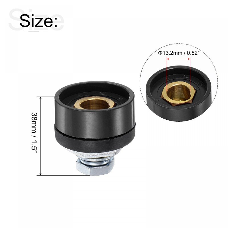 Tig Welding Cable Panel Connector Socket Quick Fitting Dkj 35-50 Black