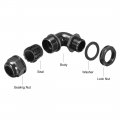 Uxcell M25 Cable Gland 90 Degree Waterproof Ip68 Nylon Joint Adjustable Locknut For 13mm-18mm Dia Wire 2 Pcs