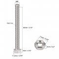 Uxcell M6 X 80mm Hex Head Screws Bolts Nuts Flat Lock Washers Kits 304 Stainless Steel Fully Thread Hexagon 10 Sets