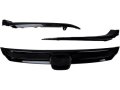 Upper Grille Molding Kit 3 Piece For 2018-2020 Honda Accord Gloss Black Sport Style With Gloss Trim Moldings 
