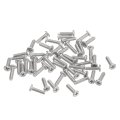 M1 4-0 3 X 5mm 50pcs Flat Round Head Screws 304 Stainless Steel Phillips Drive Machine Hardware Fastener For Furniture 