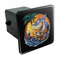 Shark Surfboard Surfing Tropical Ocean Beach Tow Trailer Hitch Cover Plug Insert