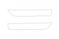 True Line Automotive Precut Door Rocker Splash Guard Black Carbon Fiber Vinyl Film Kit For Mercedes-benz Slk-class Base Slk55 