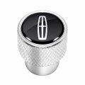Ipick Image For Lincoln Logo In Black On Shining Silver Aluminum Tire Valve Stem Caps