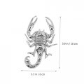 Veemoon 2 Pcs Car Stickers Mirror Decor Decorations Truck Window Decals Ornaments For Rear View 3d Scorpion Anime Sticker Metal