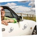 Veemoon 2 Pcs Car Stickers Mirror Decor Decorations Truck Window Decals Ornaments For Rear View 3d Scorpion Anime Sticker Metal