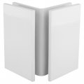 Crl White Geneva Series Glass-to-glass Bracket 