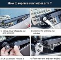 Hbzyd Rear Windshield Wiper Arm Blade Set Fit For Tarago 2000 2001 2002 2003 2004 2005 Size 16 And Replacement