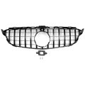 Front Upper Hood Bumper Grille For Mercedes-benz C250 2015-2018 Kidney Grill Black 