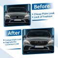 Front Upper Hood Bumper Grille For Mercedes-benz C250 2015-2018 Kidney Grill Black