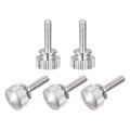 5pcs M3x12mm Knurled Thumb Screws Brass Nickel Plated Shoulder Bolts Grip Knobs Fasteners For Electronic Mechanical White 