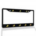 Metal Insert License Plate Frame Bananas Weatherproof Car Accessories Black 2 Holes Solid 
