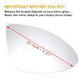 Car Rearview Right Passenger Side Mirror Glass Replacement W Backing Plate Aspherical Heated White For Porsche Cayman 2013-2022