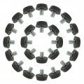 M8 X 10 22mm Furniture Glide Leveling Feet Adjustable Leveler Floor Protector For Table Desk Cabinet Leg 24 Pack 