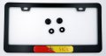 Sicily Flag Metal Black Aluminium Car License Plate Frame Holder