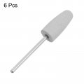 Uxcell 6pcs 150 Grits Abrasive Mounted Stone 2 35mm Shank 5 10mm Dia Conical Heads Grinding And Polishing Wheels For Deburring