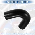 X Autohaux 38mm 1 50 Id 135 Degree Elbow Silicone Reducer Hose Pipe Bend Turbo Water Intercooler Black