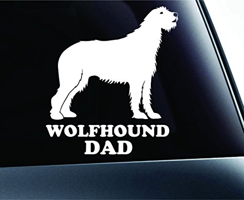 Irish Wolfhound Dad Dog Symbol Decal Paw Print Puppy Pet