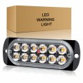 Angel Ma 6pcs Emergency Strobe Lamps 12-led Surface Mount Flashing Lights For Truck Car Vehicle Waterproof Led Beacon Hazard 