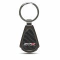 Ipick Image Compatible With Ford F-150 Stx Real Black Carbon Fiber Gunmetal Metal Teardrop Key Chain