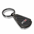 Ipick Image Compatible With Ford F-150 Stx Real Black Carbon Fiber Gunmetal Metal Teardrop Key Chain