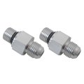 Pack Of 2 An6 9 16 -18 Unf Male Flare To 1 4 Npsm Silver Aluminum Transmission Cooling Line Fittings Adapters For Front And 