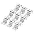 40 Pcs Pipe Strap Fit For 5 16in 8mm 304 Stainless Steel Clamp With 1 Hole Conduit Or Fixing 