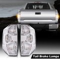 G-plus Tail Lights Compatible With Toyota Tundra 2014 2015 2016 2017 2018 2019 2020 2021 Clear Lens Chrome Housing Lamps Driver