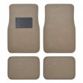 Bdk Classic Carpet Floor Mats For Car Auto Universal Fit -front Rear With Heelpad Medium Beige Mt-100-cptseries 