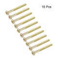 Uxcell M6x65mm Furniture Screw Hex Socket Machine Screws Zinc Plated Fasteners Bolts Half Thread Carbon Steel 15pcs
