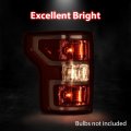 G-plus Rear Tail Lamp Light W O Bulbs And Wiring Harness Compatible With Ford F150 2018 2019 2020 Jl3z13405h Fo2800265 Red Lens