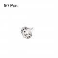 Uxcell Crystal Upholstery Nails Tacks 16m Dia Head 15mm Length Shank For Furniture Sofa Headboards 50 Pcs