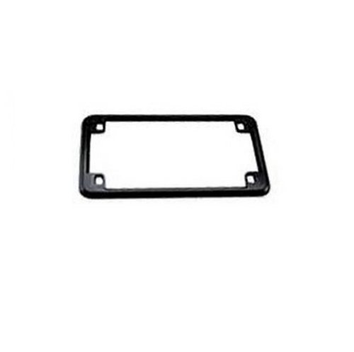 Chris Products Black Metal License Plate Frame For Harley Davidson And Custom Motorcycles 7 In X 4 Powder Coated Universal Fit