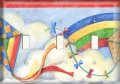 Snazzyswitch Rainbows And Kites Decorative Light Switch Cover Triple Toggle Wall Plate 