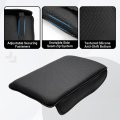 Center Console Armrest Cover For 2020 2025 Tesla Model Y Perforated Pu Leather Cushion Pad Breathable Soft Support Anti Scratch