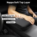 Center Console Armrest Cover For 2020 2025 Tesla Model Y Perforated Pu Leather Cushion Pad Breathable Soft Support Anti Scratch