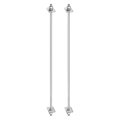 2pcs M8x350mm 304 Stainless Steel Double End Threaded Stud Screw Bolt With Nuts Square Flat Washers Spring For House 