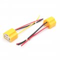 Uxcell 8pcs H4 Ceramic 3 Wires Harness Socket Car Fog Light Bulb Extension Connector