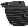 Gm1200576 Factory Style Front Bumper Grill Grille Assembly With Chrome Frame For Gmc Yukon Xl 1500 2007-2014 Matte Black 