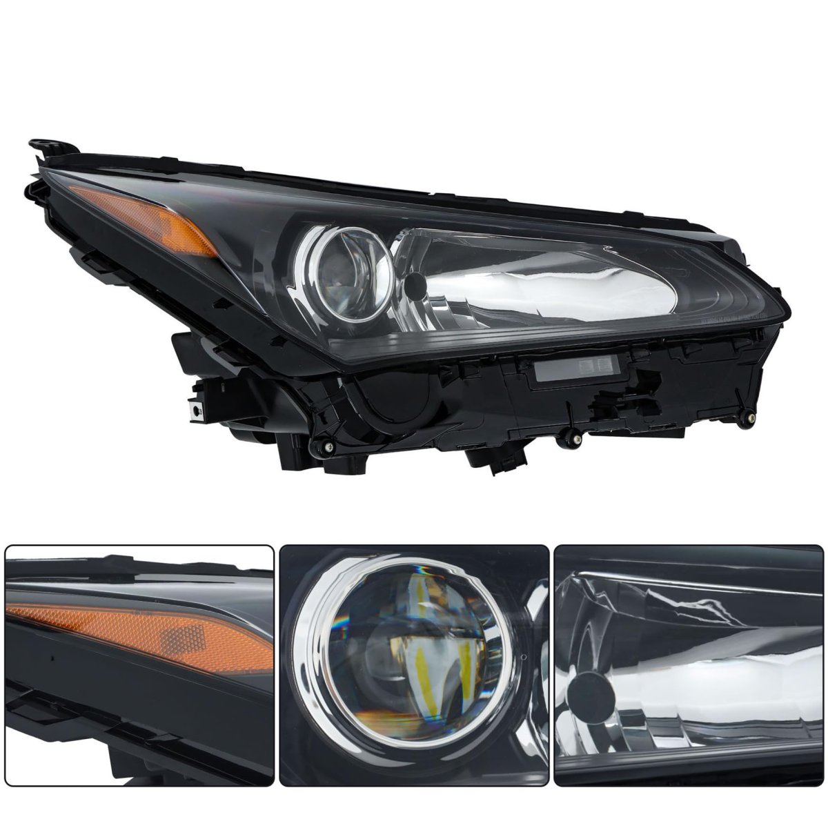 1pc Passenger Side Replacement For Lexus Nx200t Nx300h 2015-2017 W O Sport Pkg Black Housing Headlamp 81140-78030 Headlights