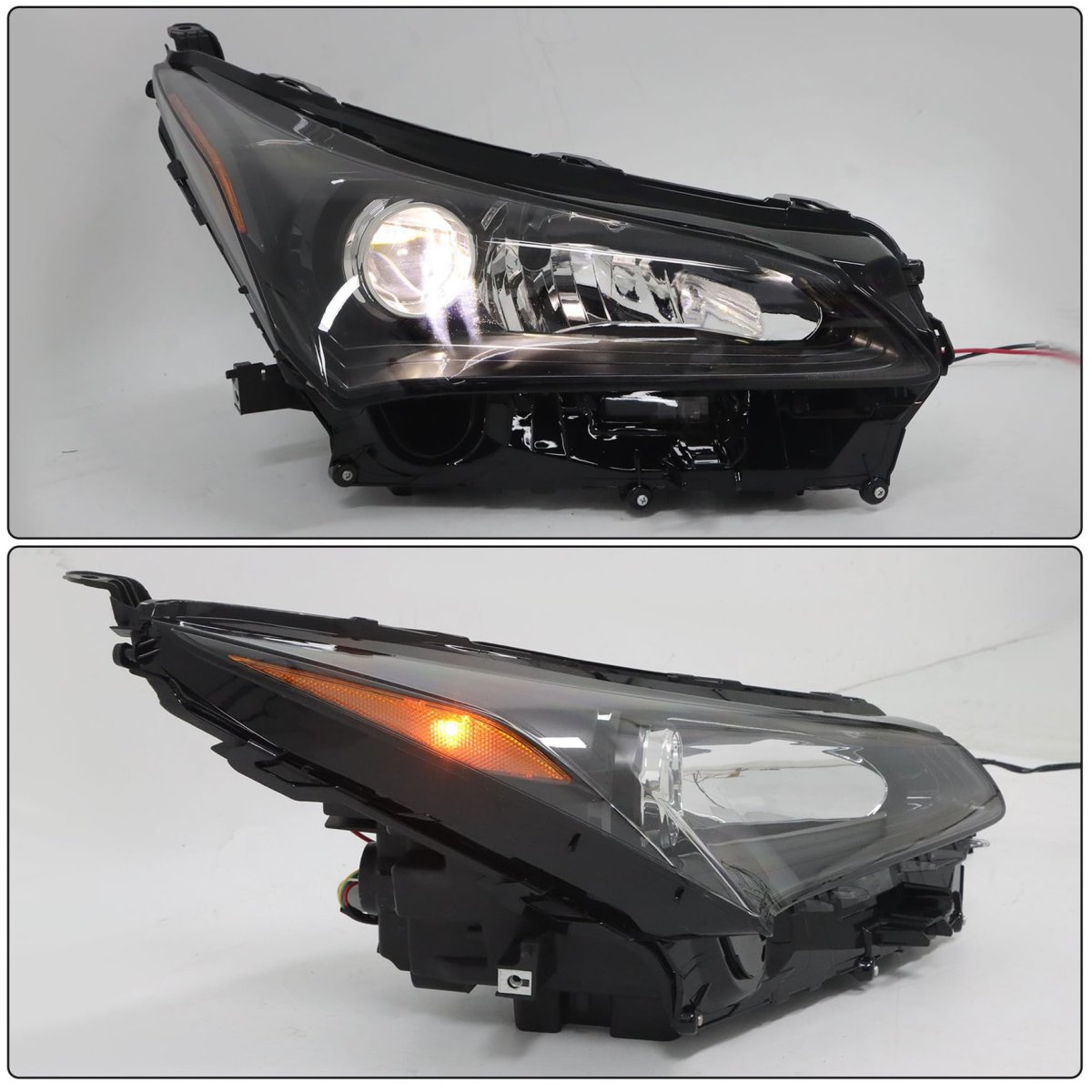 1pc Passenger Side Replacement For Lexus Nx200t Nx300h 2015-2017 W O Sport Pkg Black Housing Headlamp 81140-78030 Headlights