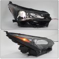1pc Passenger Side Replacement For Lexus Nx200t Nx300h 2015-2017 W O Sport Pkg Black Housing Headlamp 81140-78030 Headlights