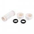 Uxcell Pvc Compression Plumbing Coupling Straight Pipe Fitting Extension 32mm White