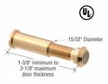 Brass U L Listed Standard Door Viewer 