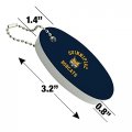 Graphics More Quinnipiac University Bobcats Logo Floating Keychain Oval Foam Fishing Boat Buoy Key Float