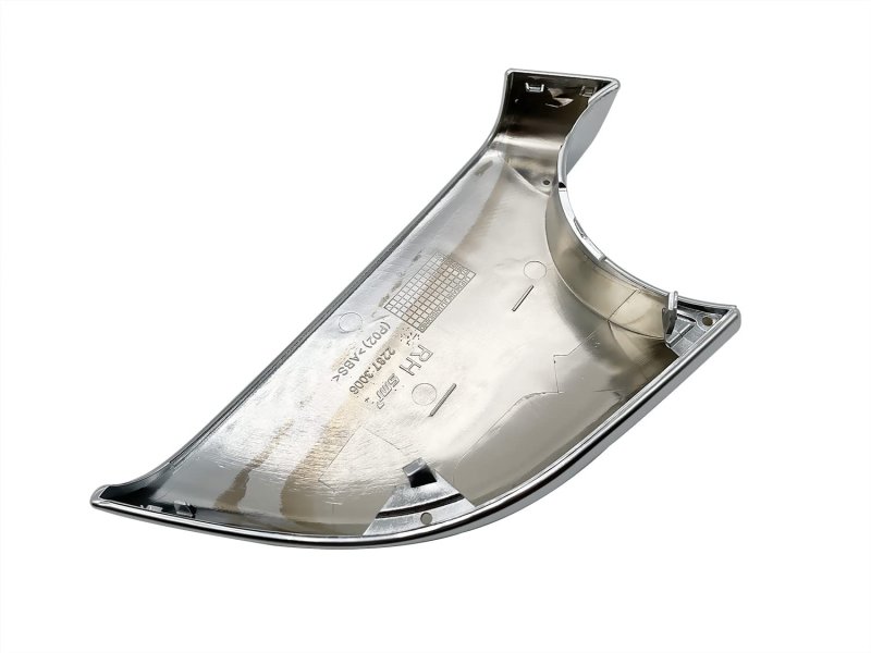 Right Passenger Side Wing Mirror Cover Lower Holder For Tesla Model 3 2017 2018 2019 2020 2021 Silver Abs Chrome Finish